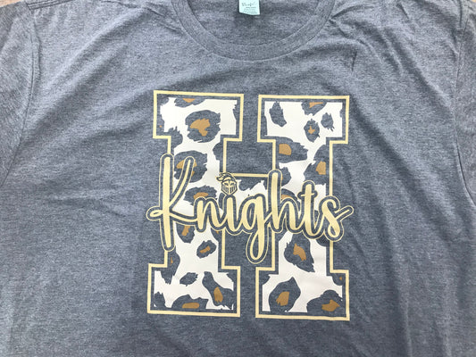 Light grey Knights leopard tee