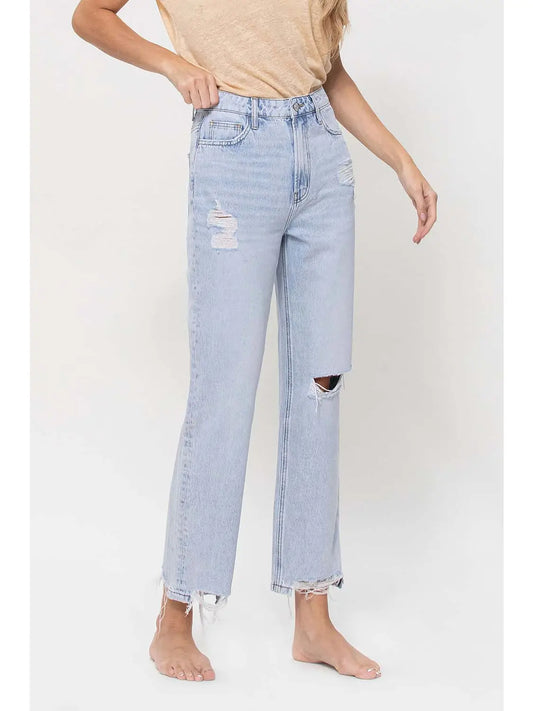 High Rise Vintage Crop Boyfriend Jeans