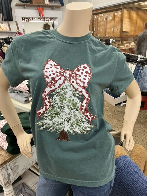 Christmas tree Coquette Graphic T-shirt