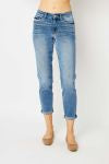 Midrise Cuffed Slim Jeans